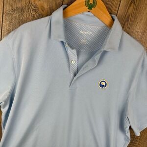 Johnnie-O Performance Polo Shirt Men Large Light Blue Golf Links Brewing